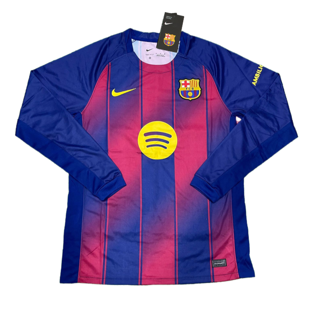 2025-26 FC Barcelona Home Long Sleeve Kit