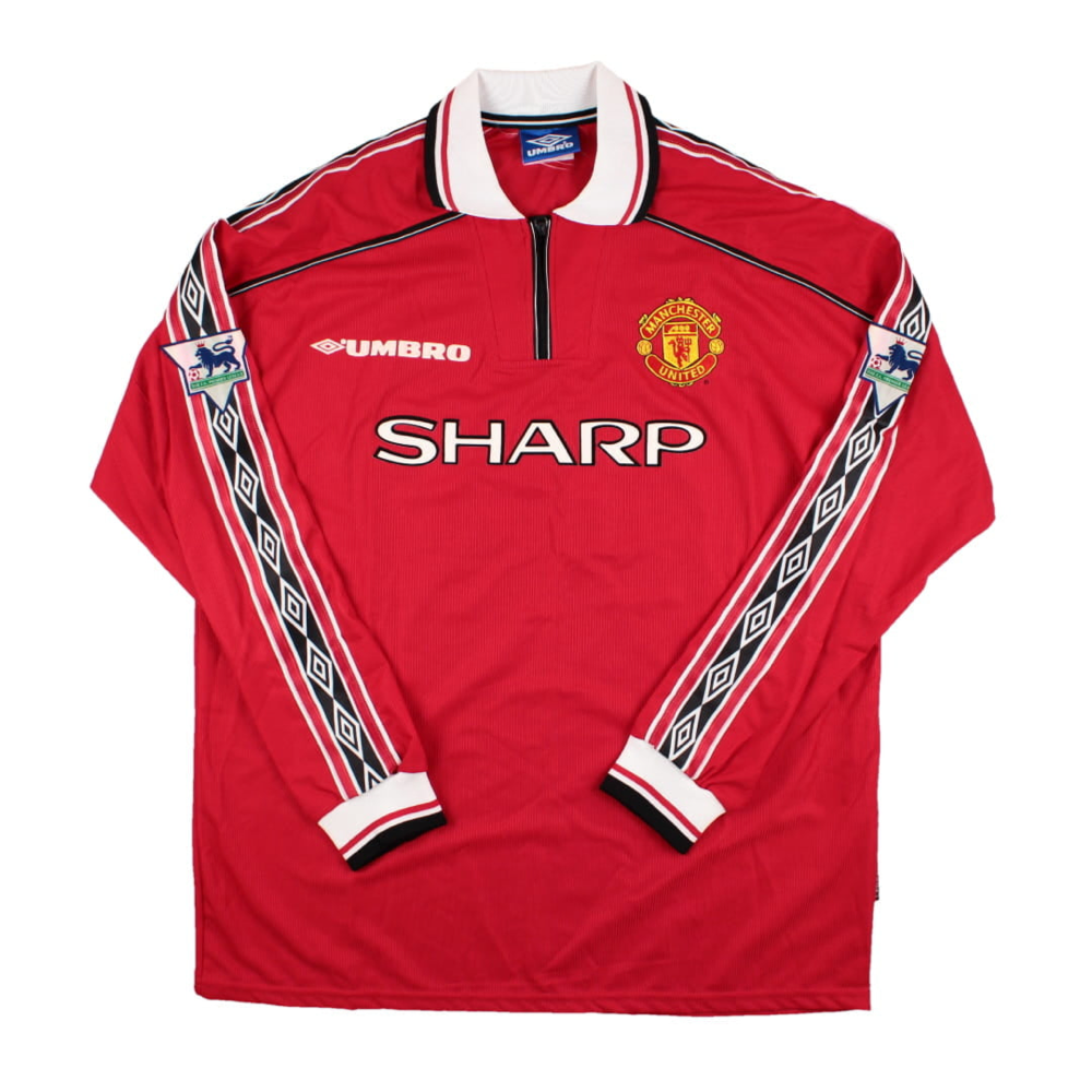 1998-00 Manchester United FC 1a Equipación Manga Larga