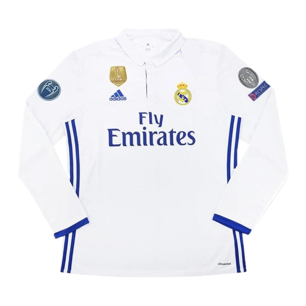 2016-17 Real Madrid CF Home Long Sleeve Kit