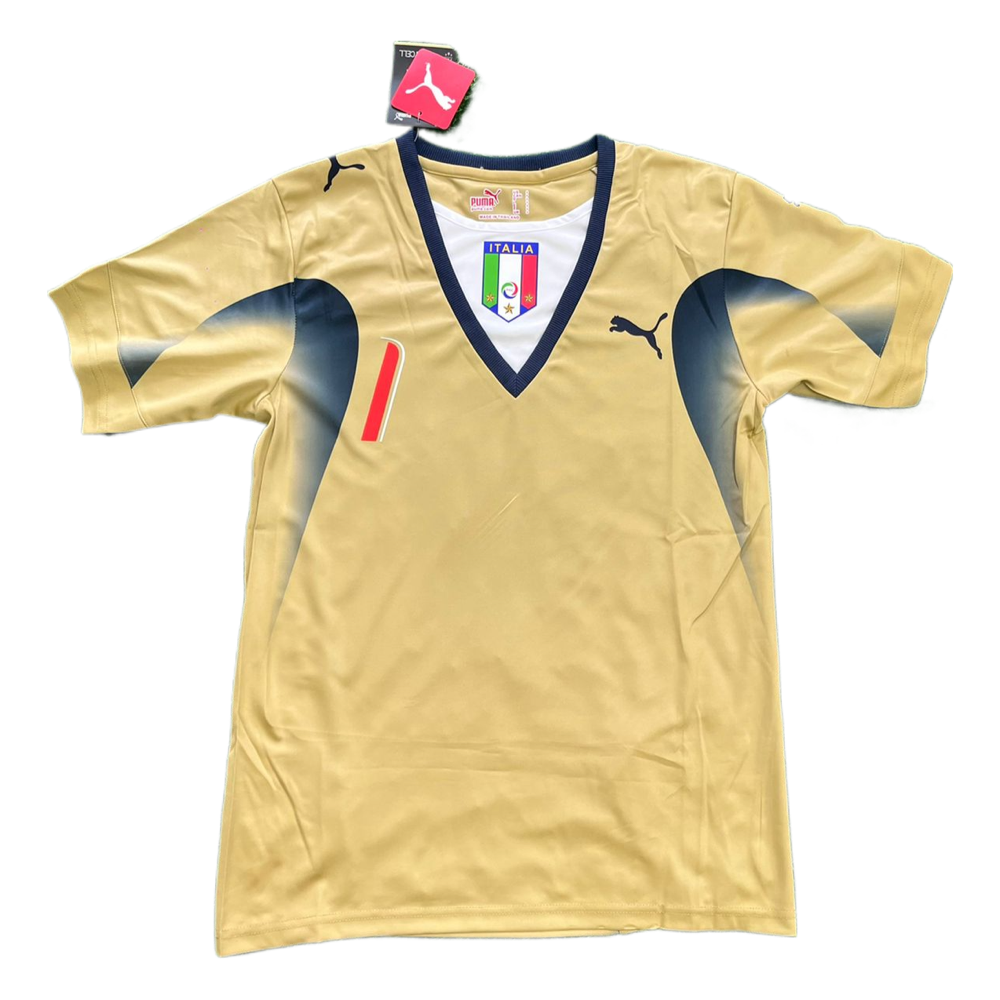 2006 Italia Equipacion Portero Dorado