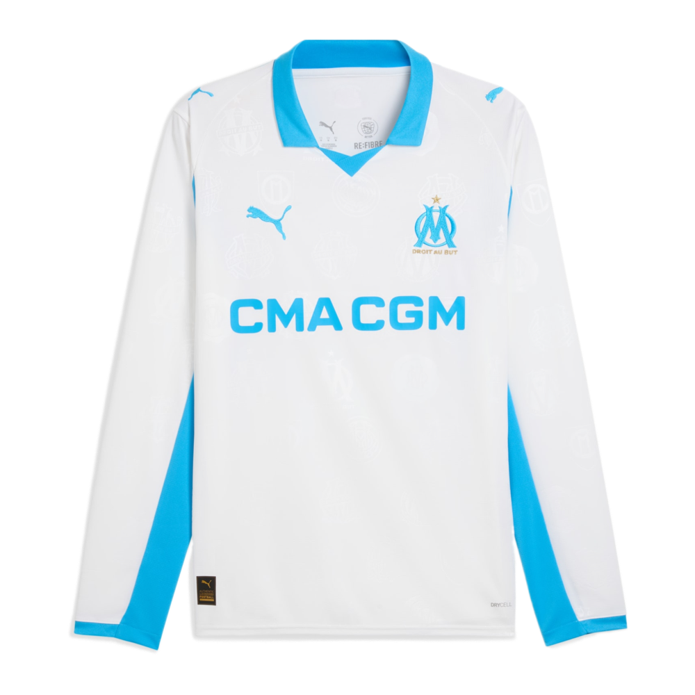 2025-26 Olympique de Marseille 1a Equipación Manga Larga
