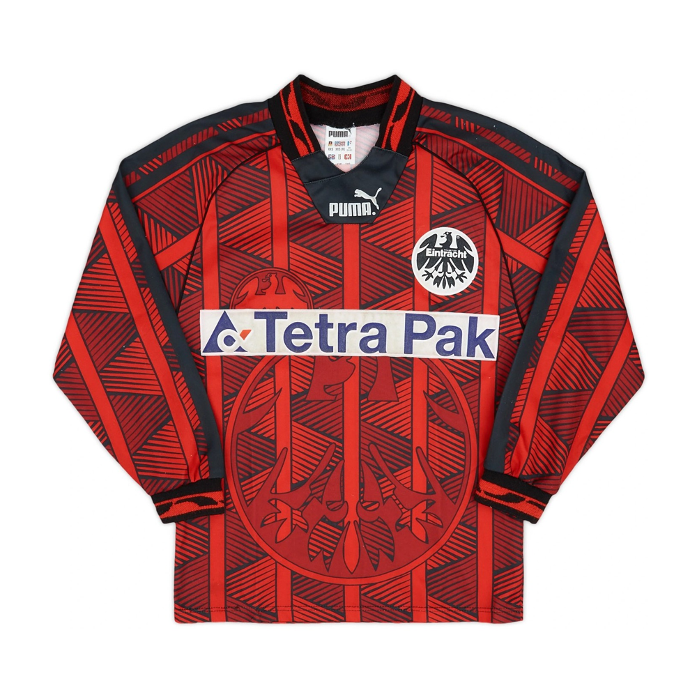 1995-96 Eintracht Frankfurt 1a Equipación Manga Larga