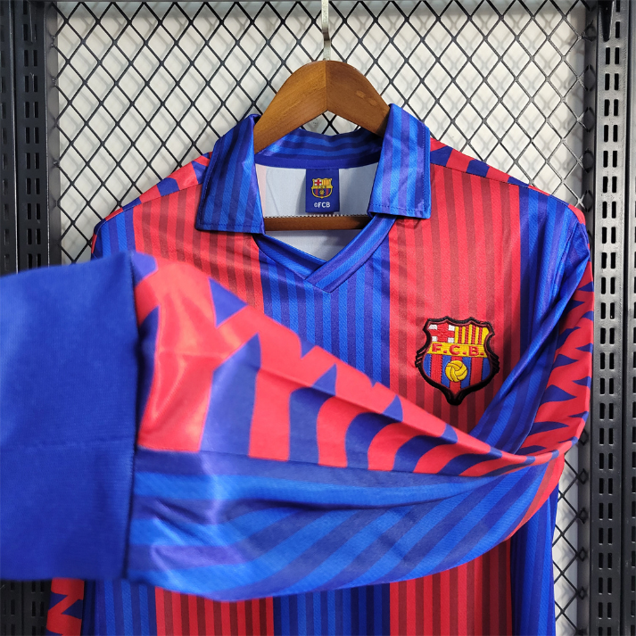 1991-92 FC Barcelona 1a Equipación Manga Larga