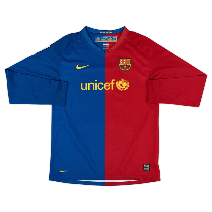 2008-09 FC Barcelona 1a Equipación Manga Larga