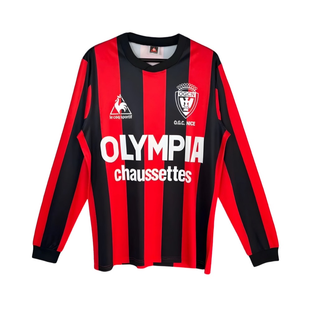 1977-78 OGC Nice 1a Equipación Manga Larga